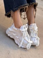 کتونی دوبند نگینی 32351 - تصویر 5