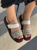 صندل سنتی مخمل 32588 - تصویر 4