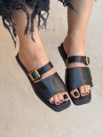 صندل چرم سگک دار 32731 - تصویر 2