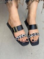 صندل تک سگک پلنگی 32742 - تصویر 2