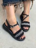 صندل بند بافت سگکی 32877 - تصویر 8