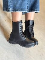 بوت ساده بغل زیپ 32927 - تصویر 2