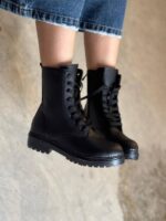 بوت ساده بغل زیپ 32927 - تصویر 4