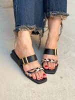 صندل تک سگک پلنگی 32742 - تصویر 6