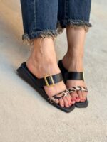 صندل تک سگک پلنگی 32742 - تصویر 7