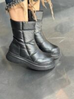 بوت چرم ساق زیپ 33066