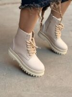 بوت بغل زیپ آبرنگی 33088 - تصویر 2