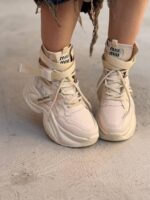 کتونی ساقدار میو میو 33132 - تصویر 4