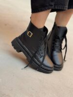 بوت تک سگک بغل زیپ 33163 - تصویر 2