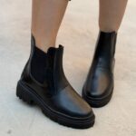 نیم بوت بغل کش ورنی 33176