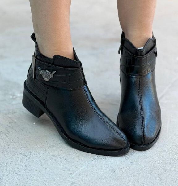 نیم بوت لدر فشن سوسماری 33263