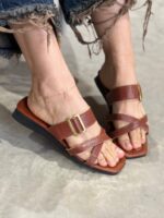 صندل ضربدری سگک دار 33029 - تصویر 6