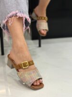 صندل برزنتی پاشنه دار 33621 - تصویر 8