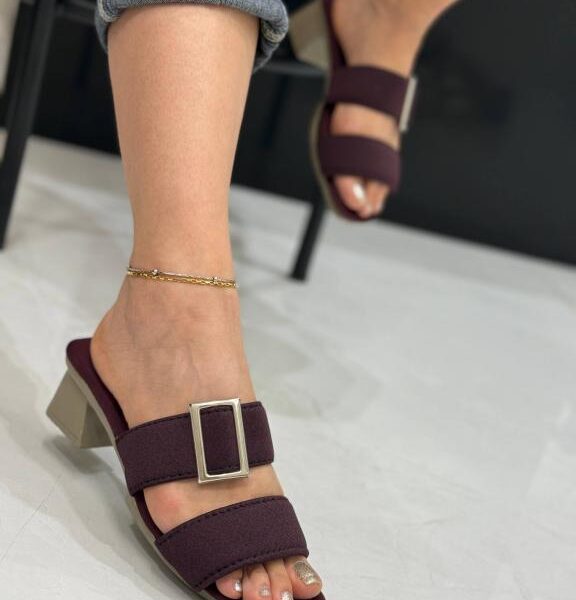 صندل پاشنه دار پارچه ای 33772
